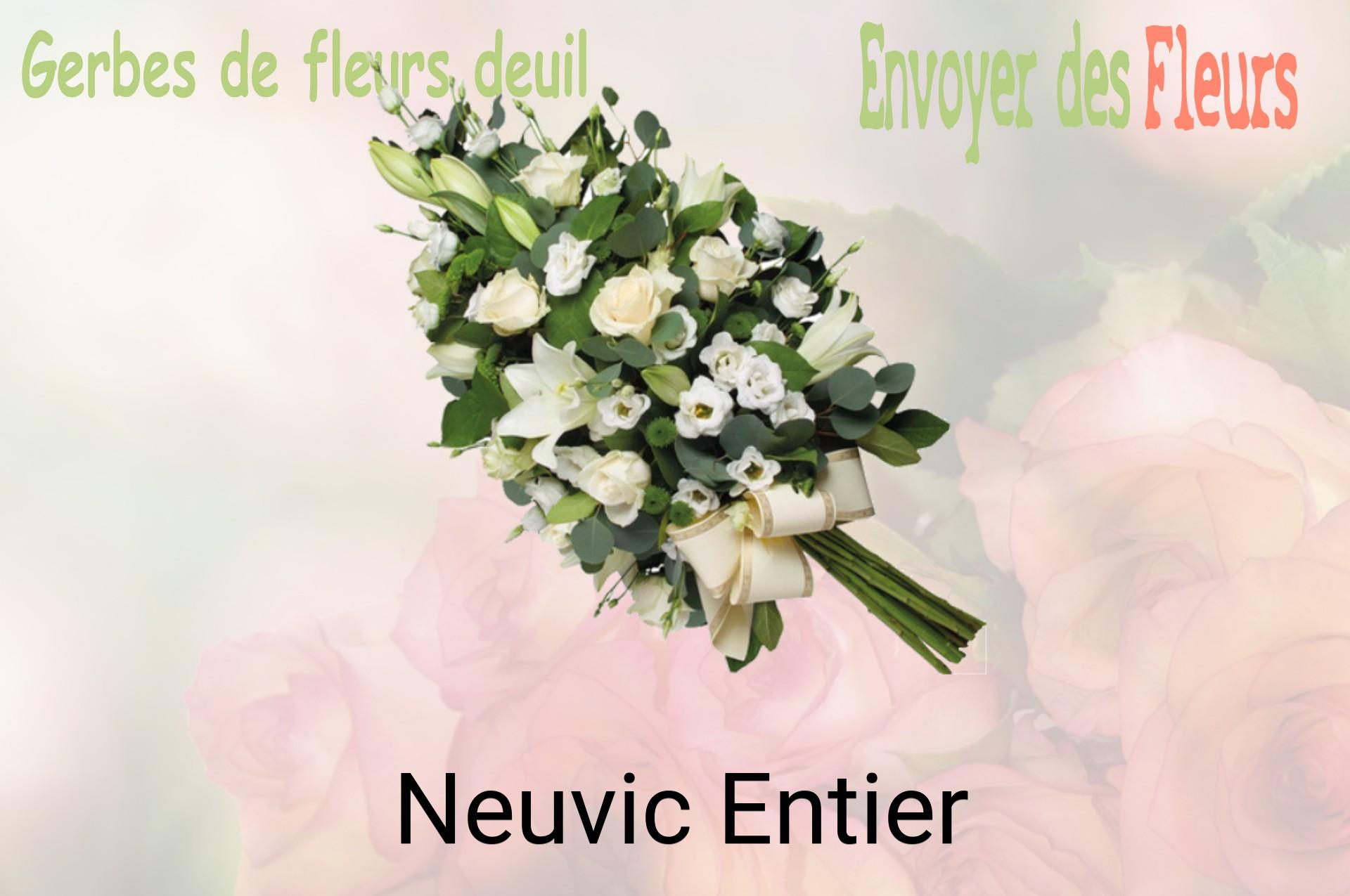 Gerbe de fleurs de deuil livrée à Neuvic-Entier